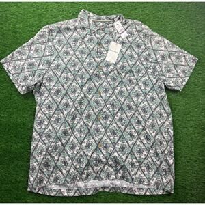 Tommy Bahama Deep Water Diamond Silk Shirt XXL Deep Grass Green NWT Aloha